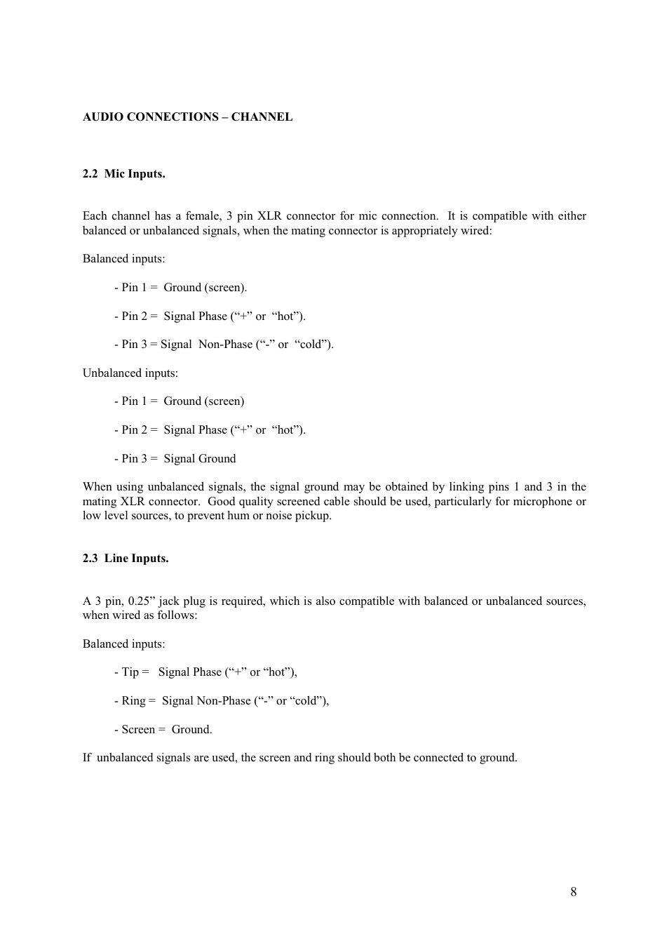 TL Audio VTC User Manual | Page 8 / 52