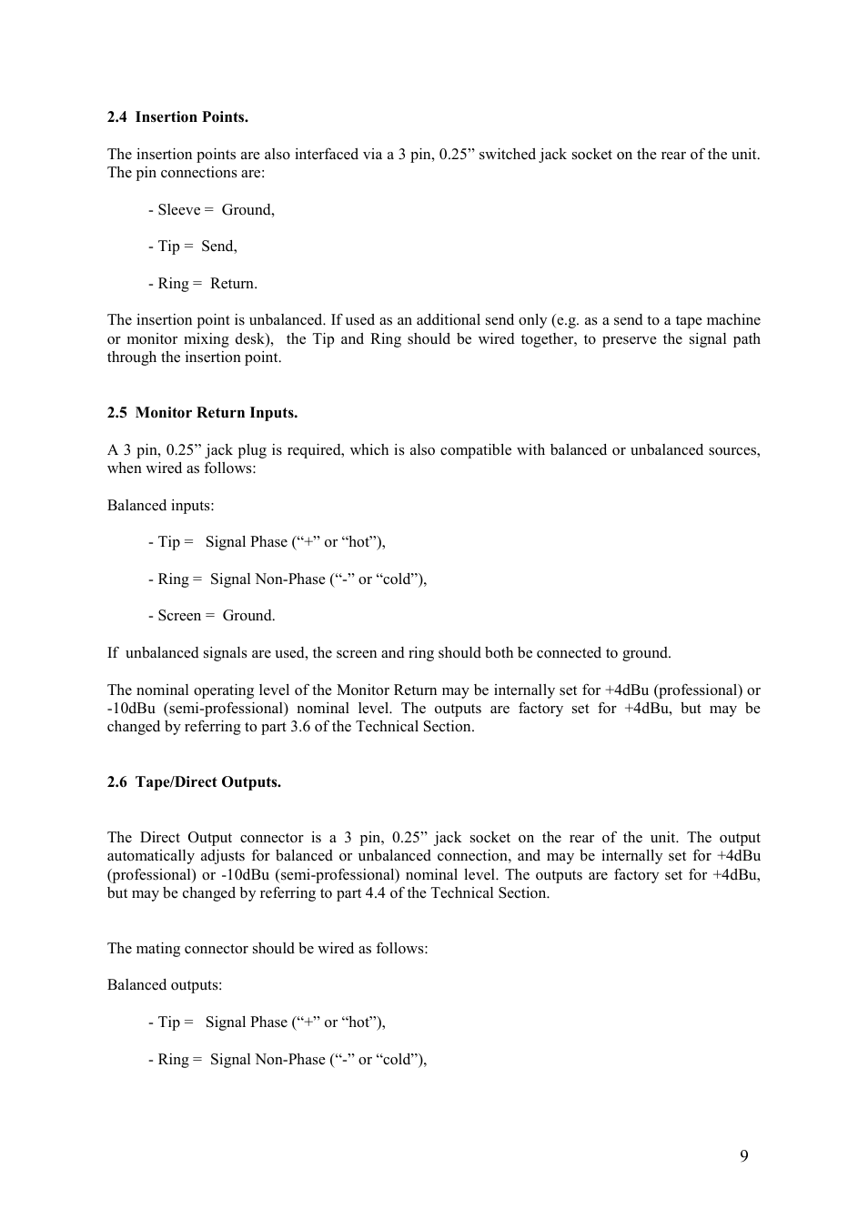 TL Audio VTC User Manual | Page 9 / 52