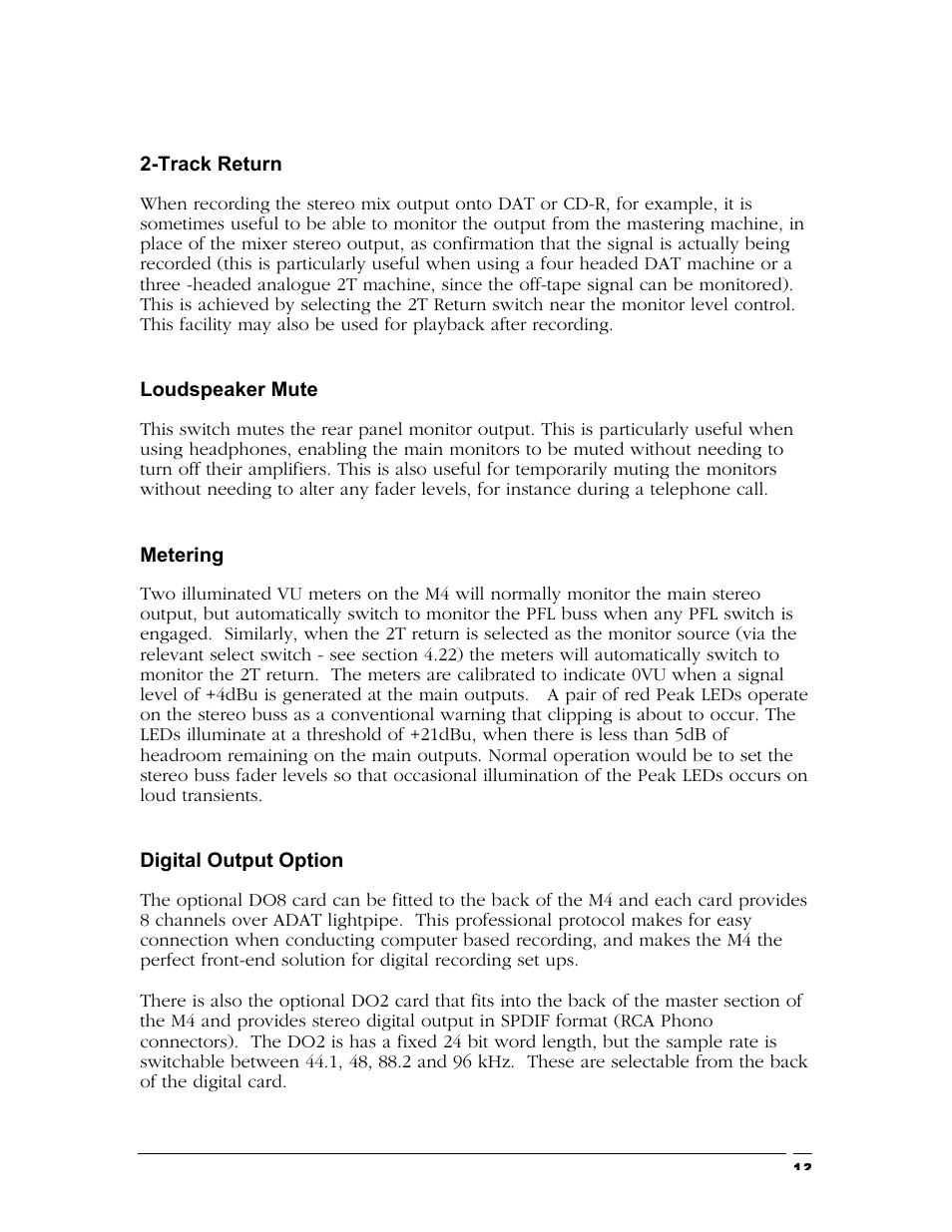 TL Audio M4 User Manual | Page 13 / 14