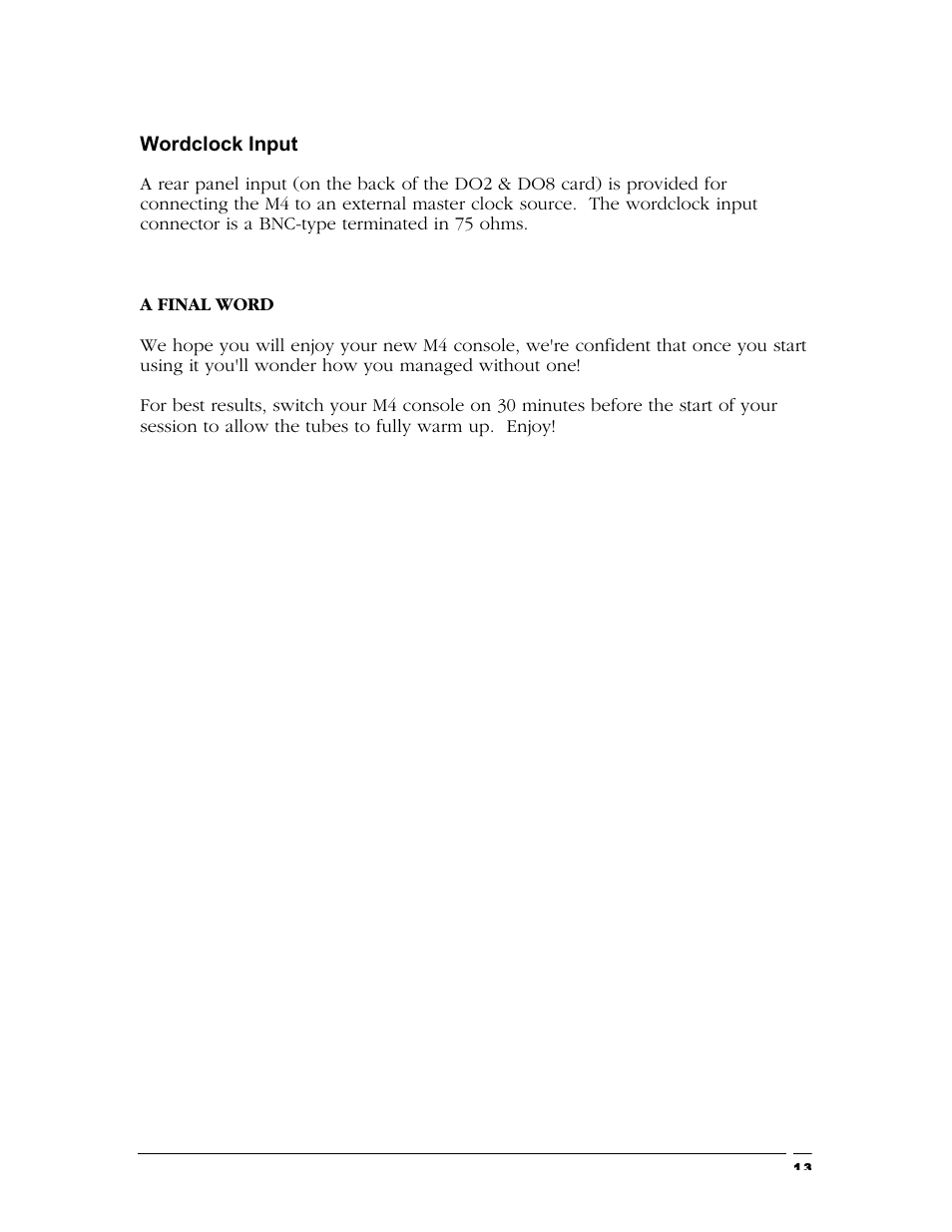 TL Audio M4 User Manual | Page 14 / 14