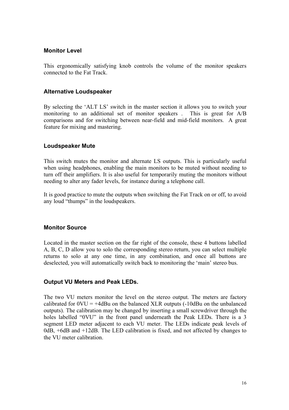 TL Audio Fat Track User Manual | Page 17 / 26