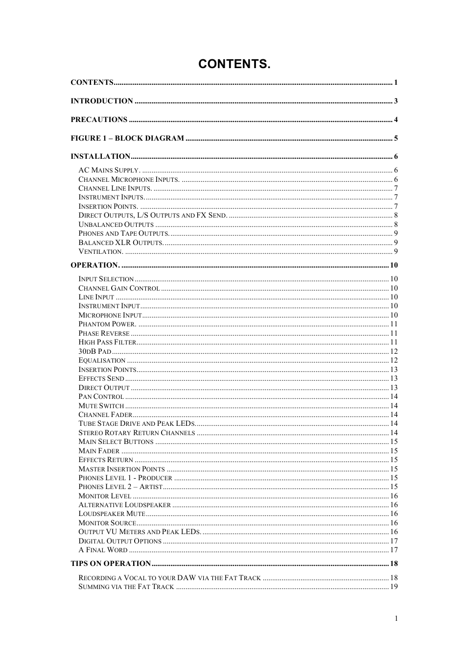 TL Audio Fat Track User Manual | Page 2 / 26