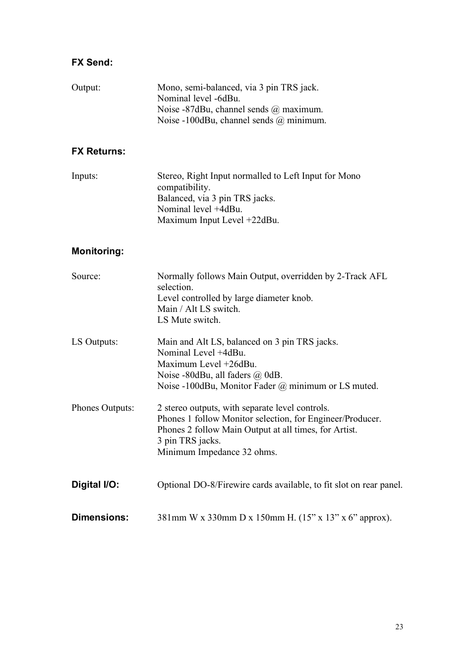 TL Audio Fat Track User Manual | Page 24 / 26