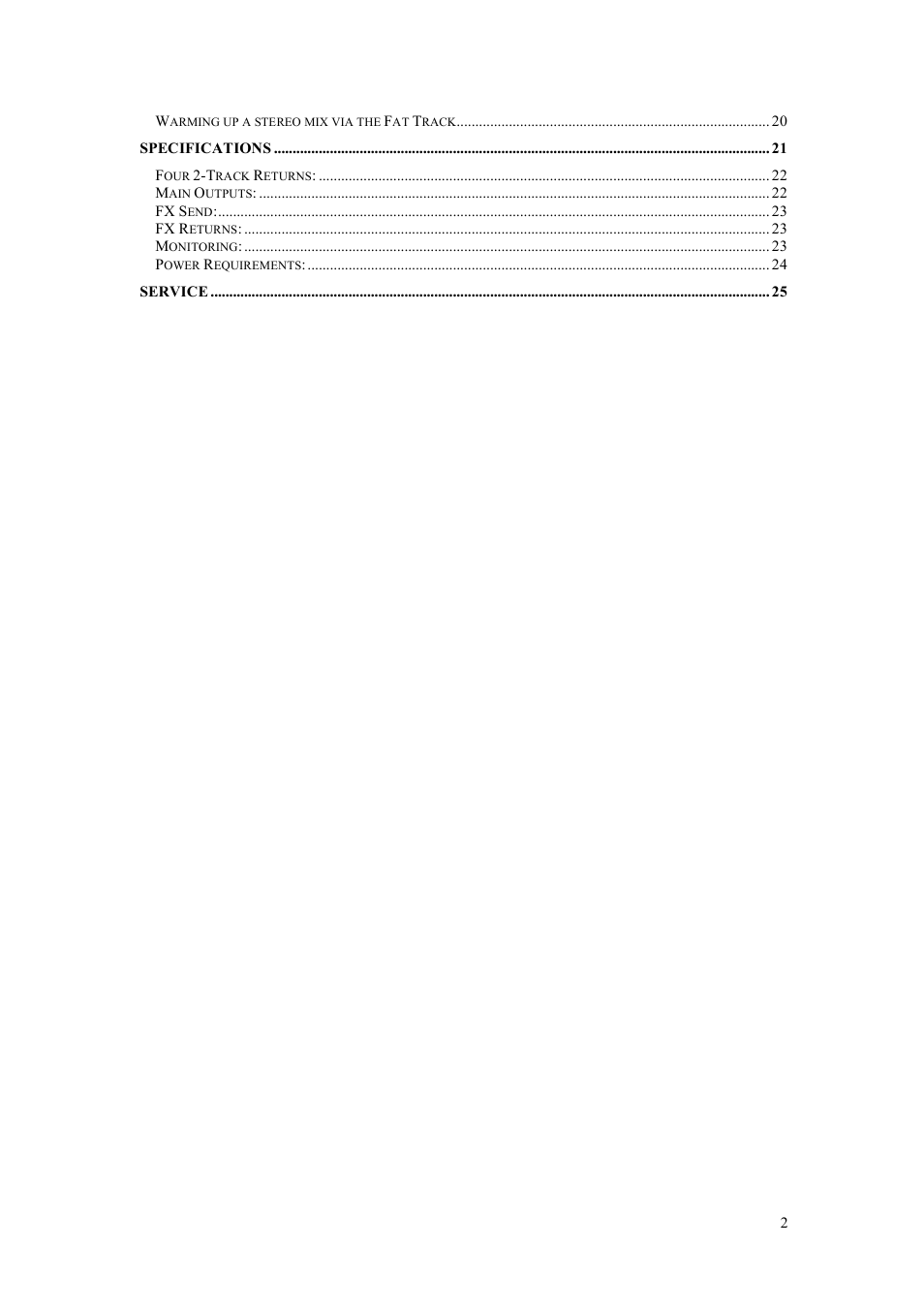 TL Audio Fat Track User Manual | Page 3 / 26