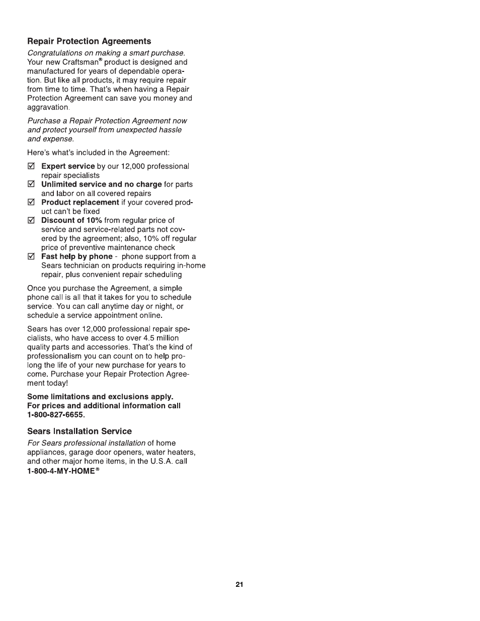Craftsman 316.79499 User Manual | Page 21 / 22