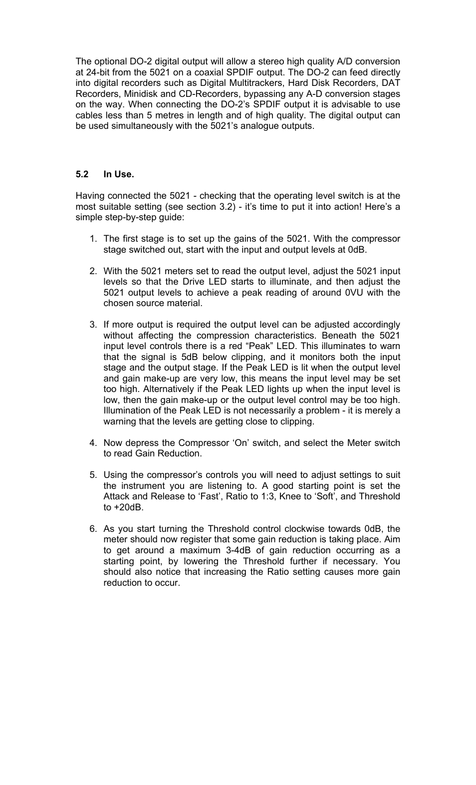 TL Audio 5021 User Manual | Page 20 / 24