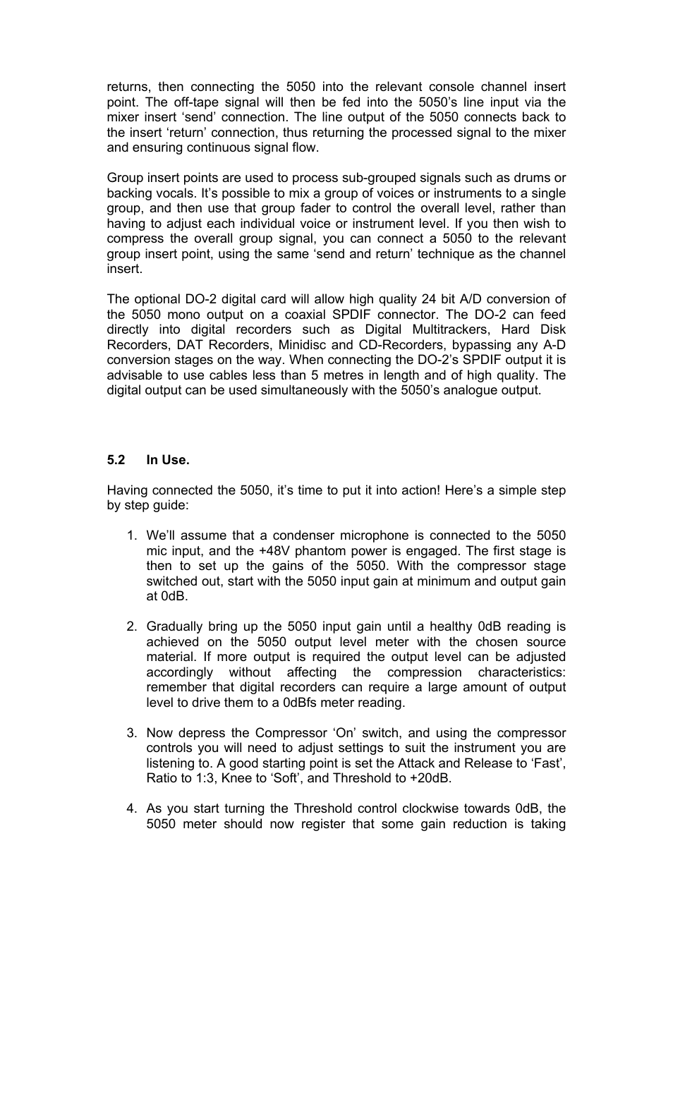 TL Audio 5050 User Manual | Page 18 / 22