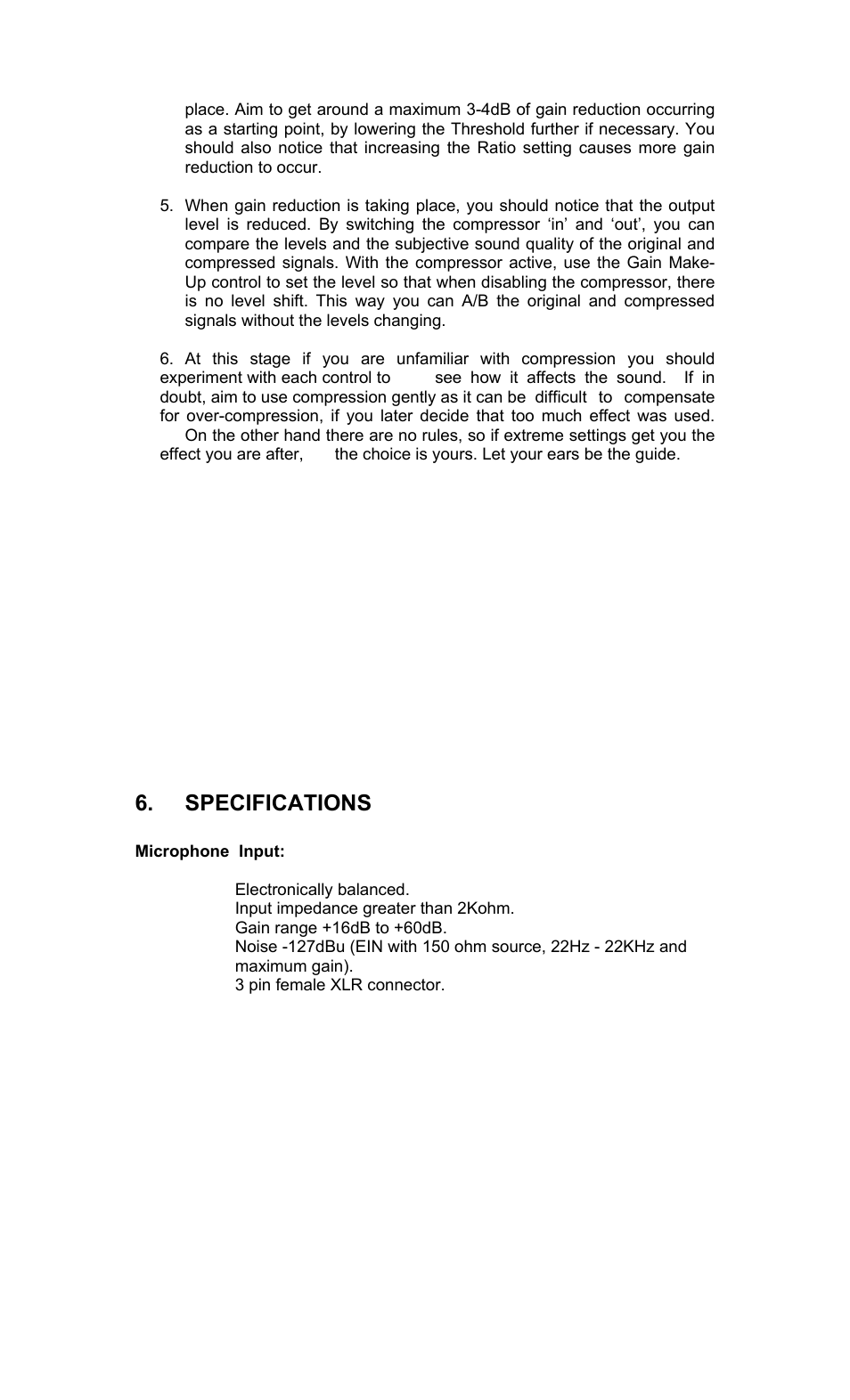 Specifications | TL Audio 5050 User Manual | Page 19 / 22