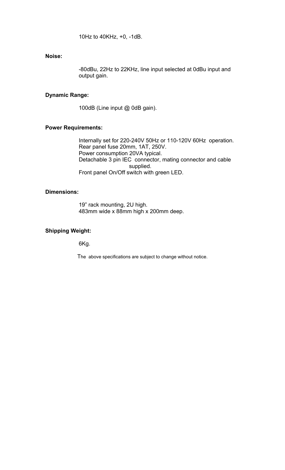TL Audio 5050 User Manual | Page 21 / 22