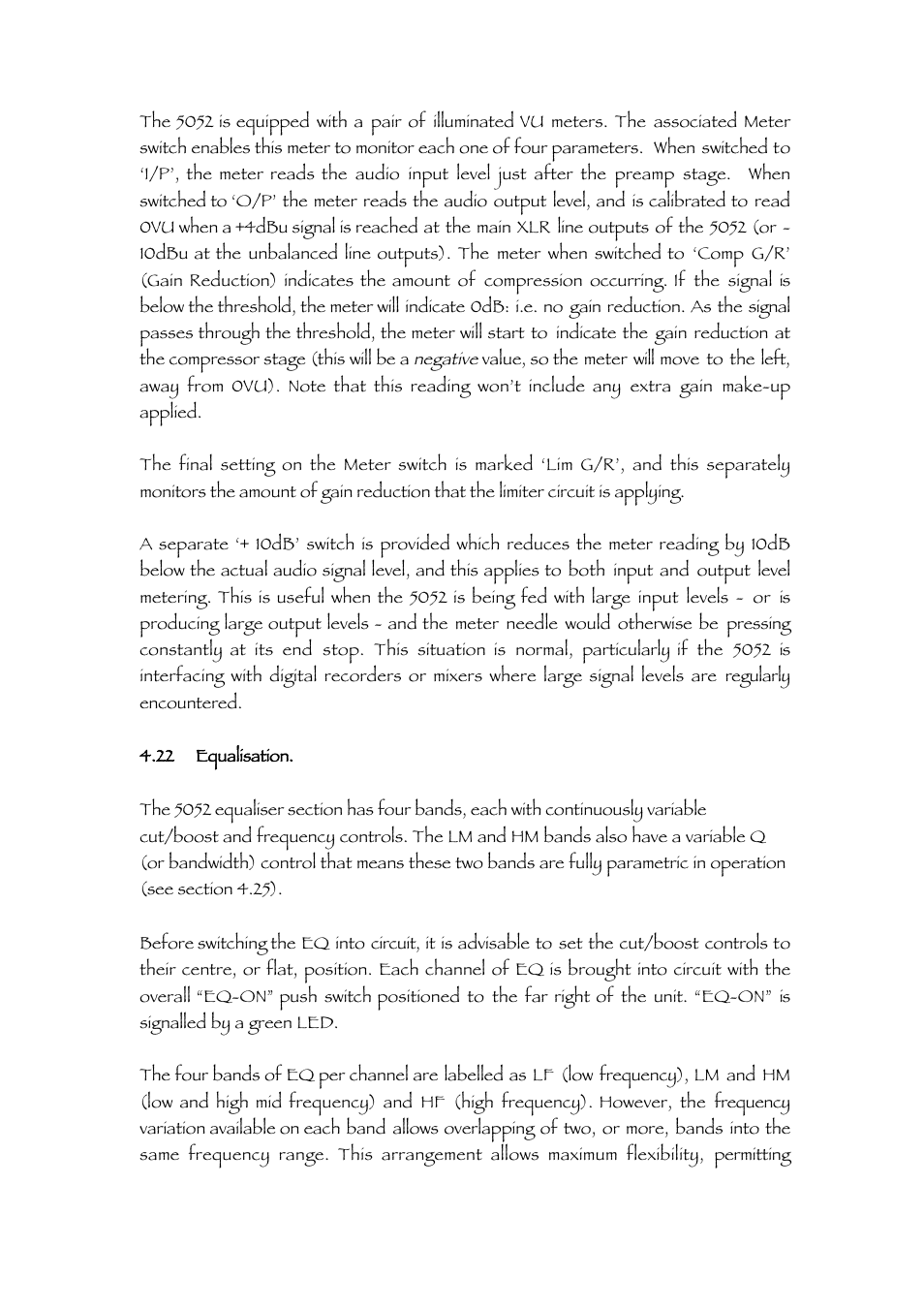 TL Audio 5052 User Manual | Page 20 / 37
