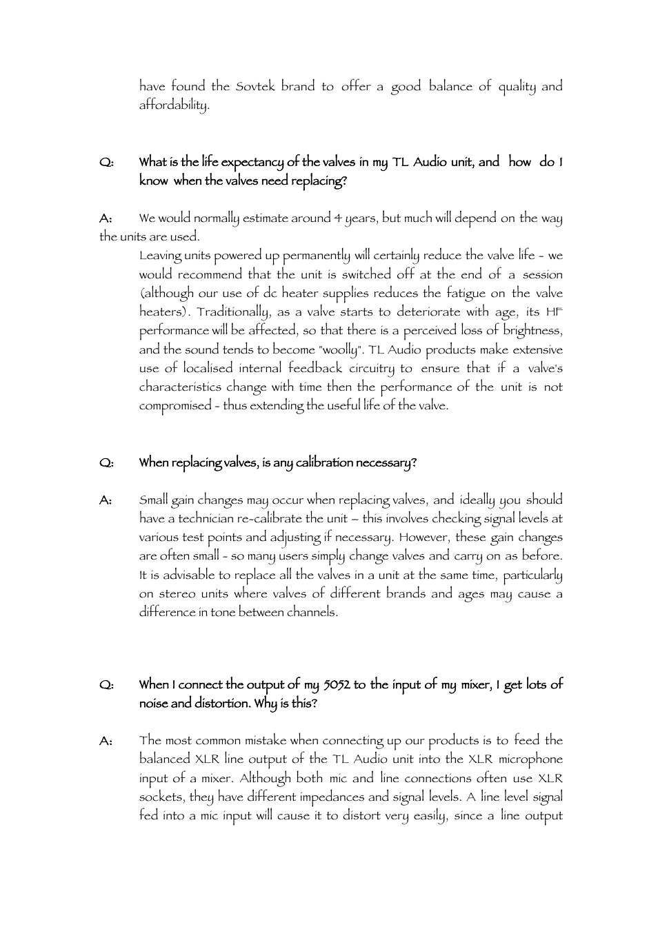 TL Audio 5052 User Manual | Page 30 / 37