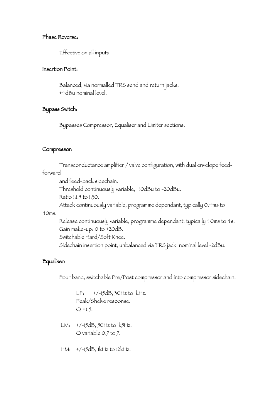 TL Audio 5052 User Manual | Page 33 / 37