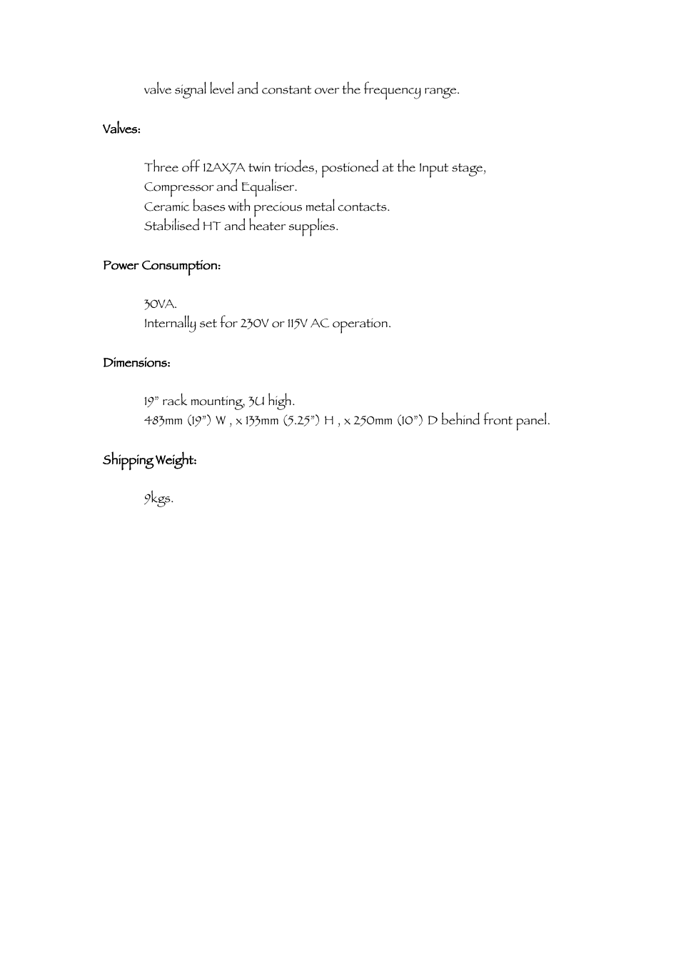 TL Audio 5052 User Manual | Page 35 / 37
