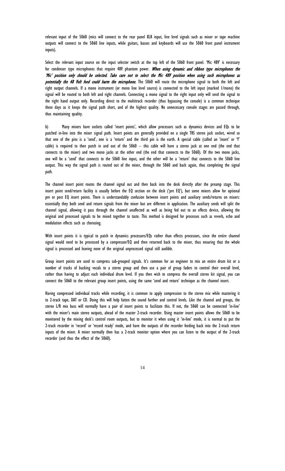 TL Audio 5060 User Manual | Page 18 / 22