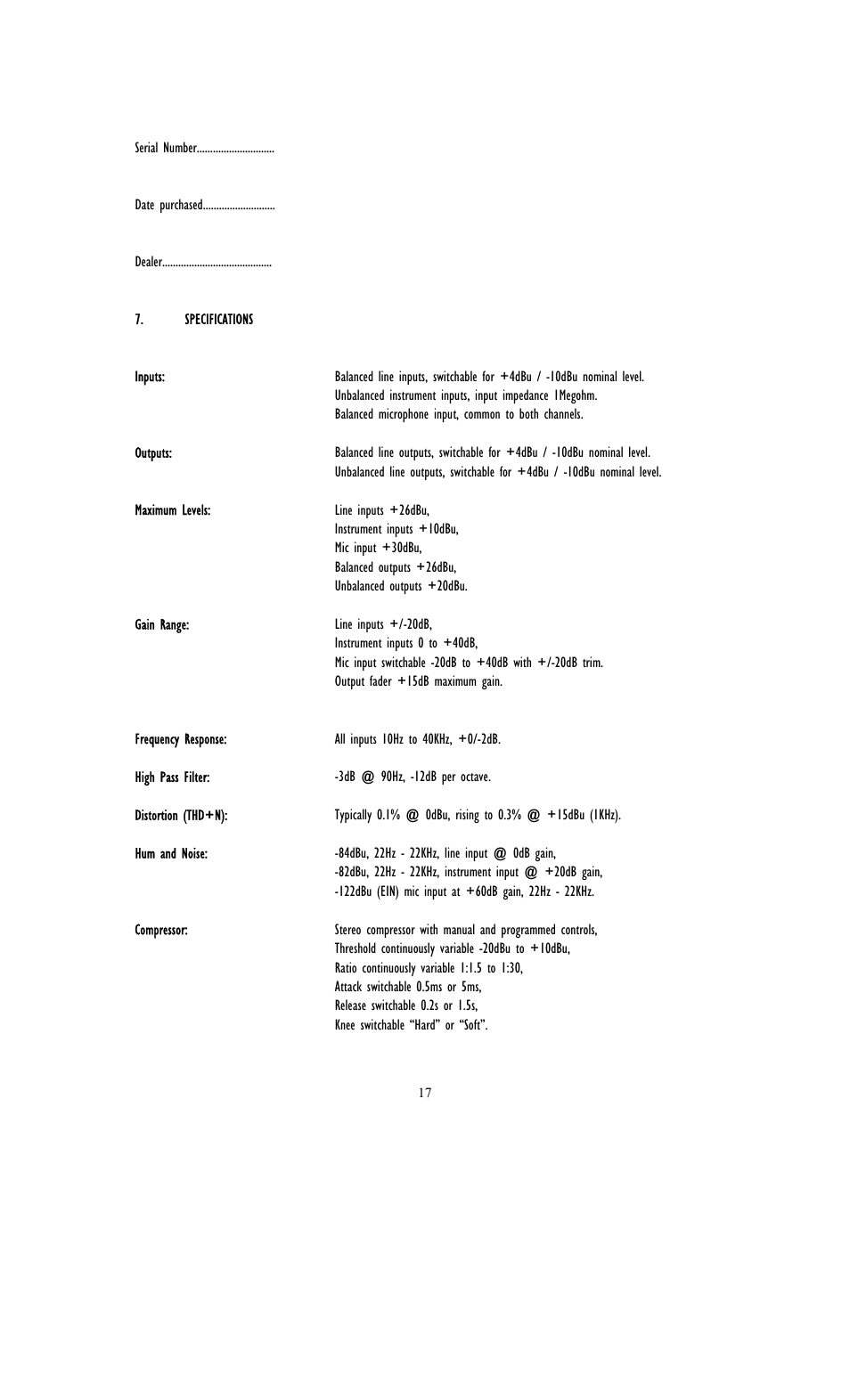 TL Audio 5060 User Manual | Page 21 / 22
