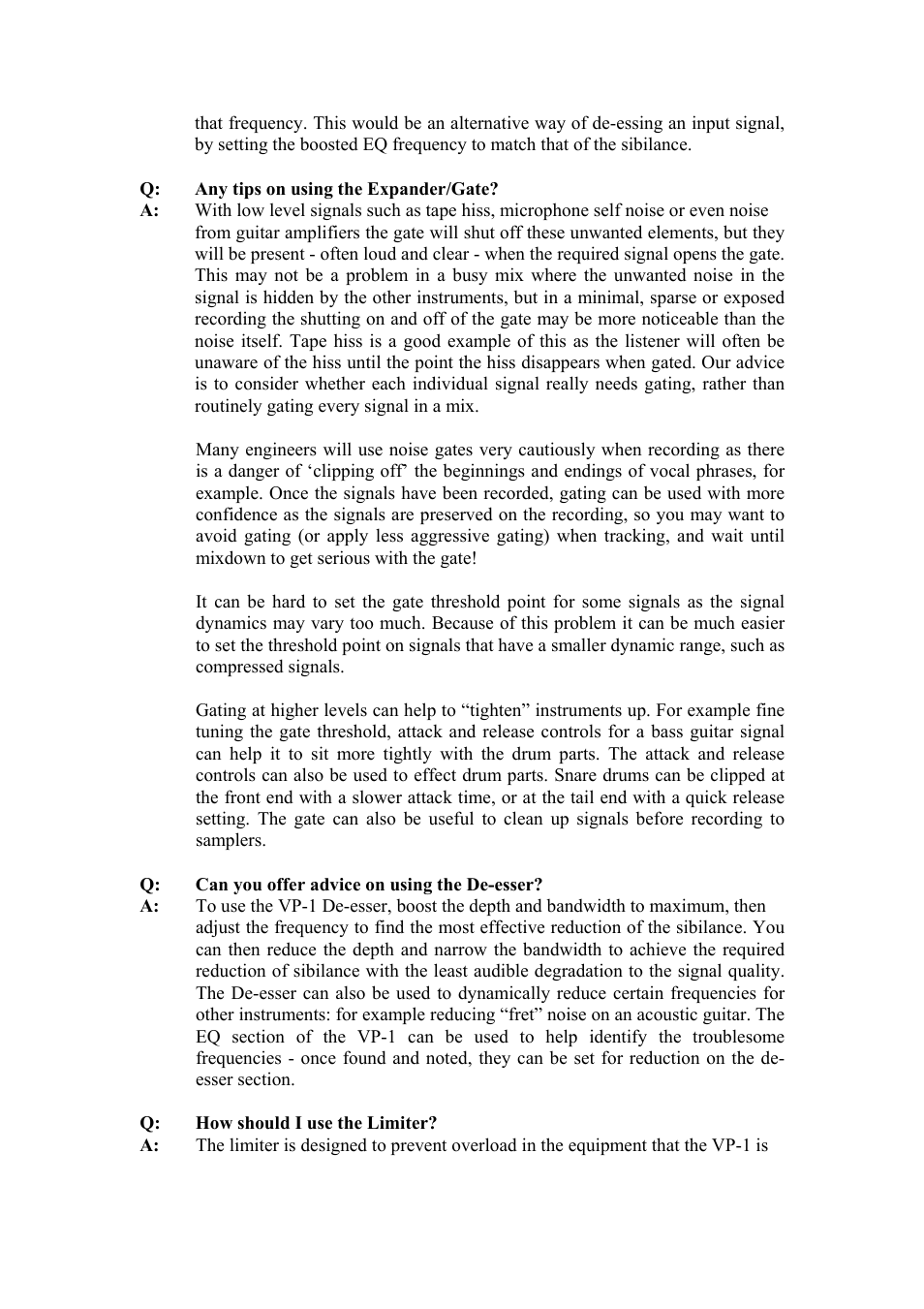 TL Audio VP-1 User Manual | Page 21 / 23