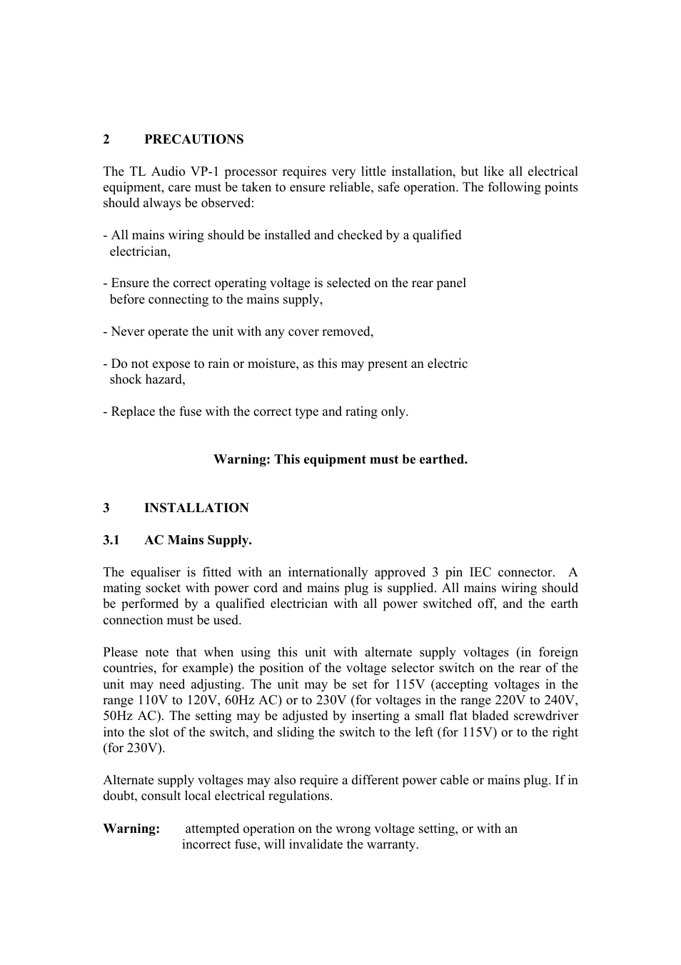 TL Audio VP-1 User Manual | Page 5 / 23