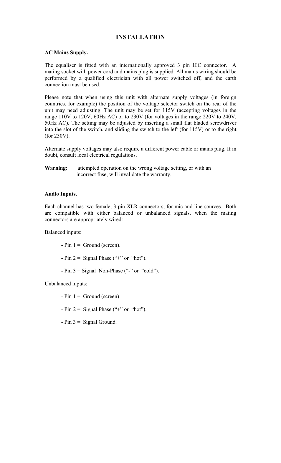TL Audio EQ-2 User Manual | Page 5 / 19