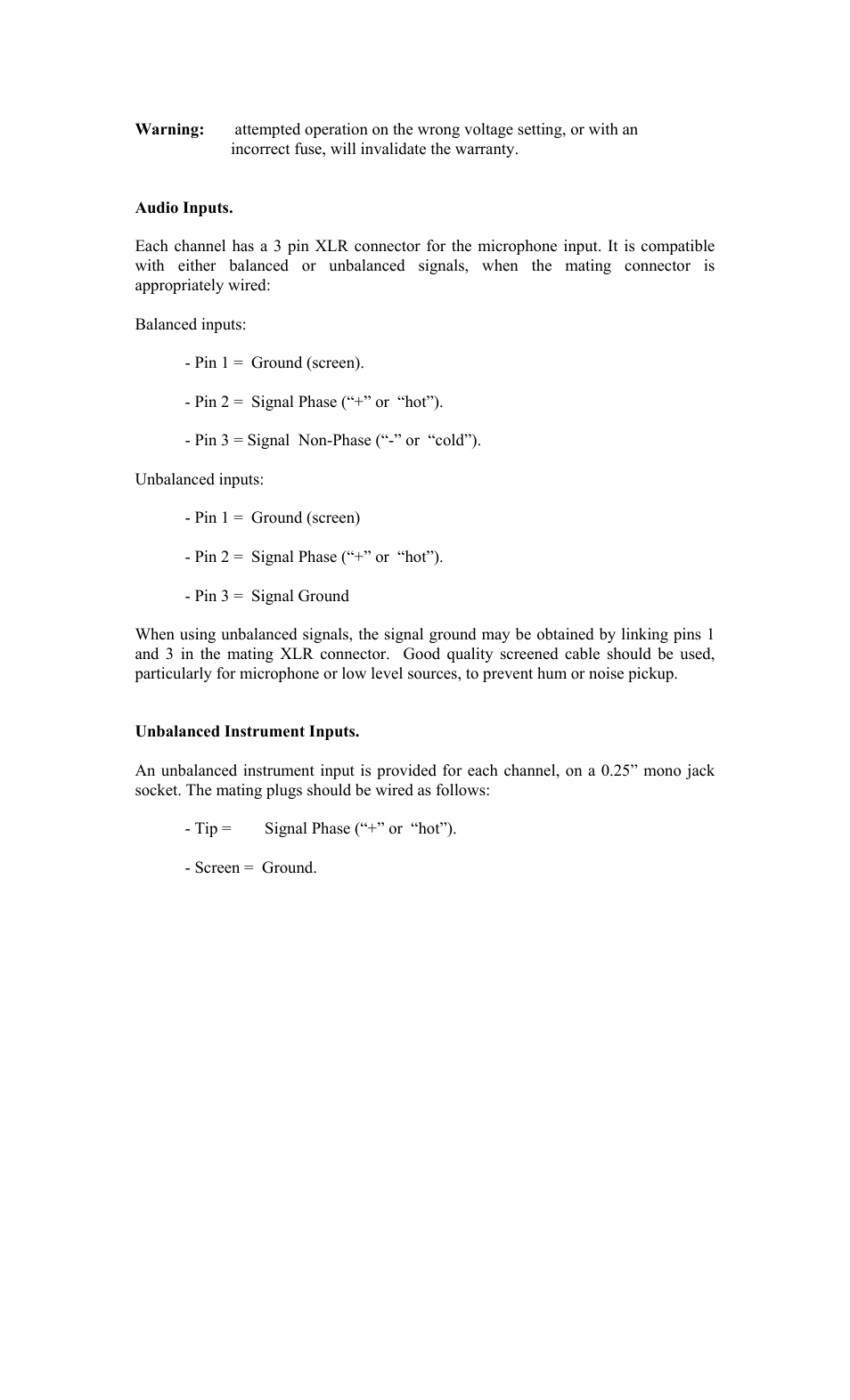 TL Audio PA-1 User Manual | Page 5 / 12