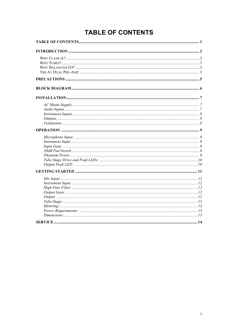 TL Audio A1 User Manual | Page 2 / 15