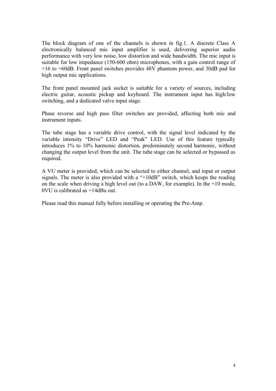 TL Audio A1 User Manual | Page 5 / 15