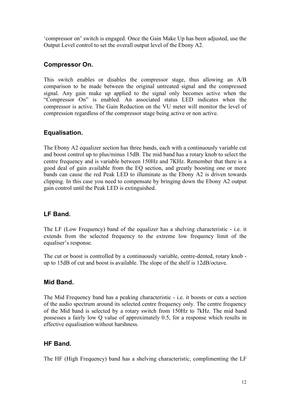 TL Audio A2 User Manual | Page 13 / 21