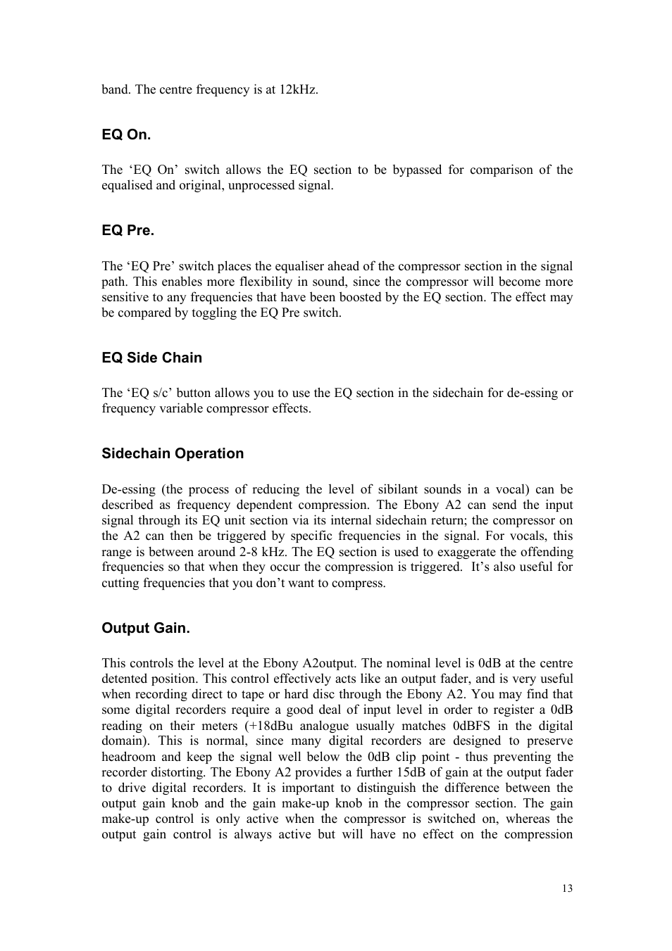 TL Audio A2 User Manual | Page 14 / 21