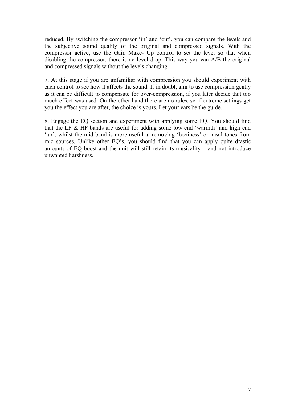 TL Audio A2 User Manual | Page 18 / 21