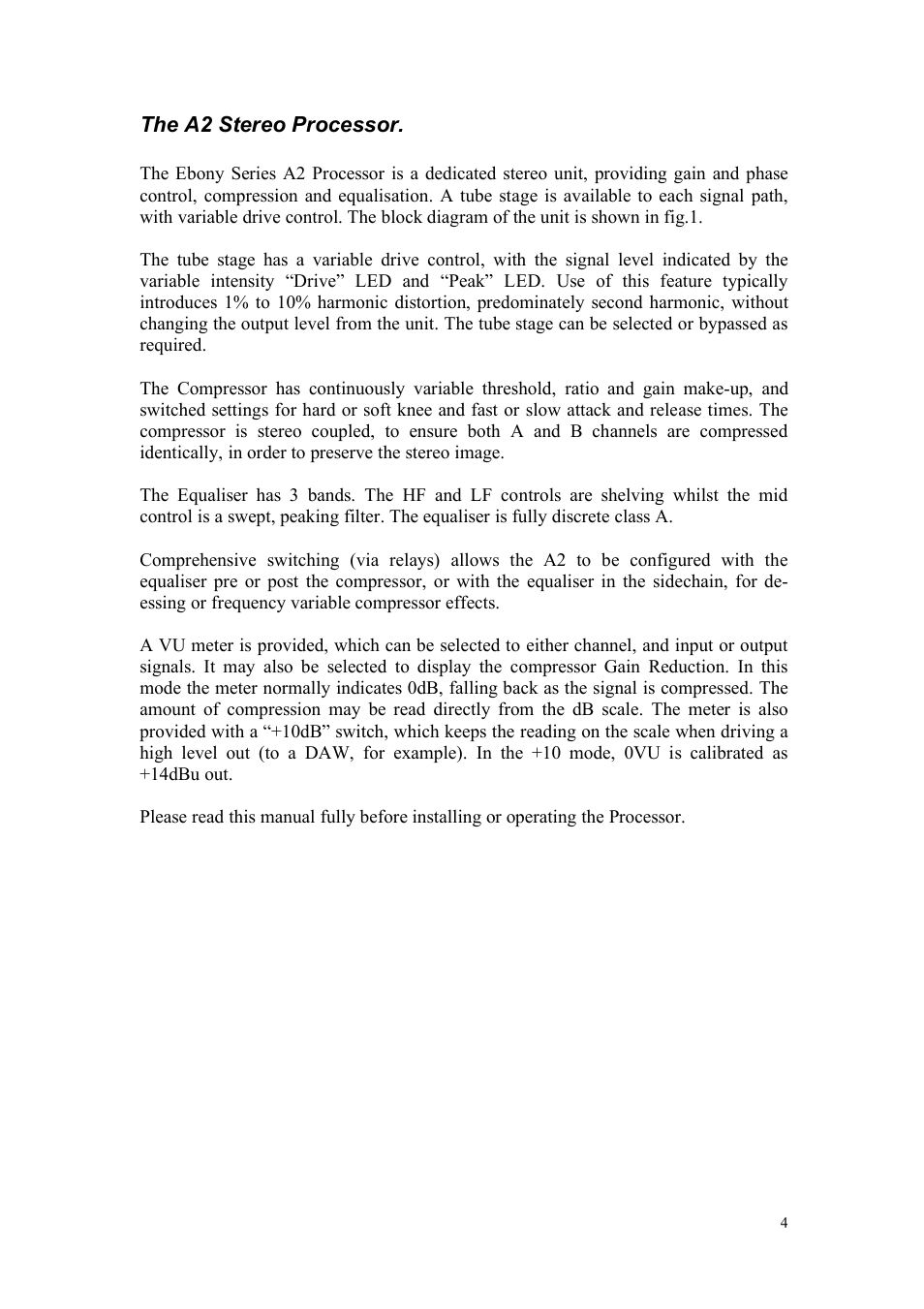 TL Audio A2 User Manual | Page 5 / 21