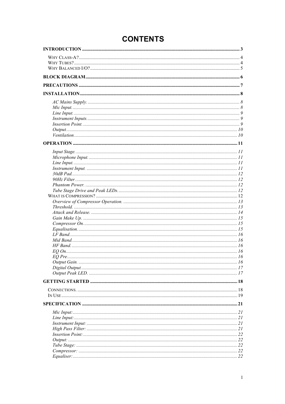 TL Audio A3 User Manual | Page 2 / 25