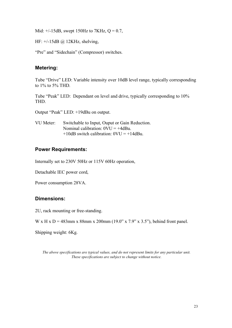 TL Audio A3 User Manual | Page 24 / 25