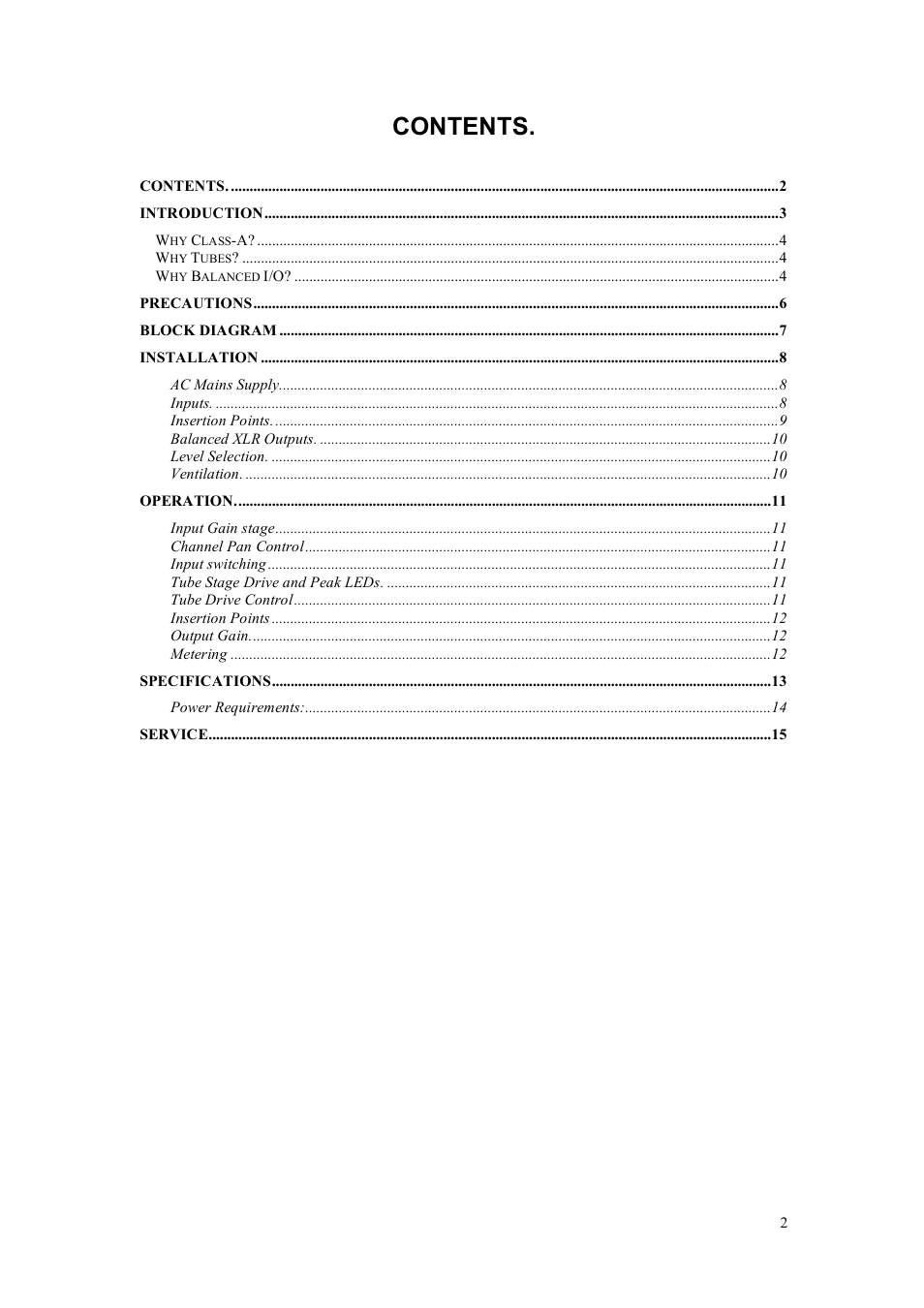 TL Audio A4 User Manual | Page 2 / 15