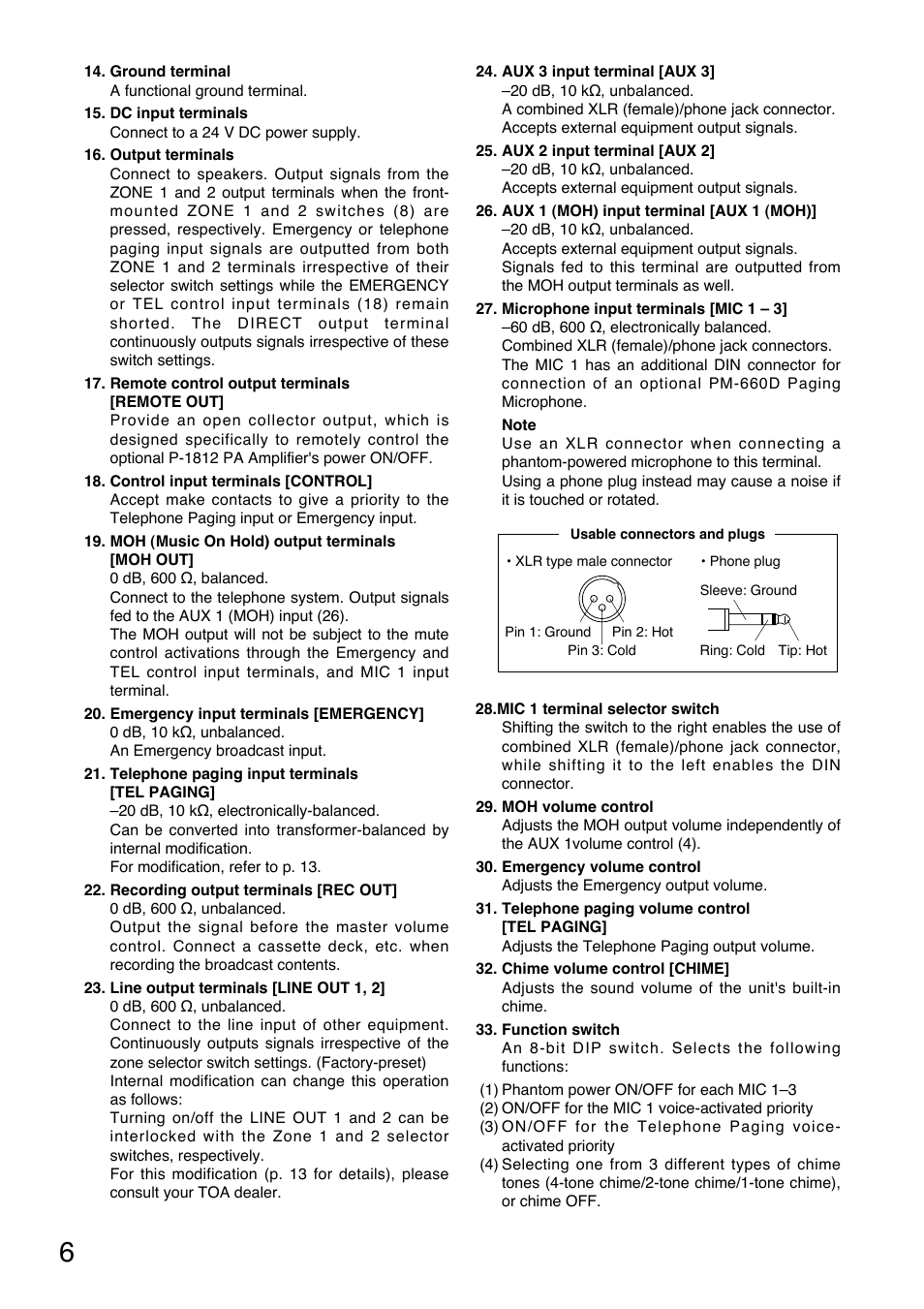 Toa A-1812 User Manual | Page 6 / 16