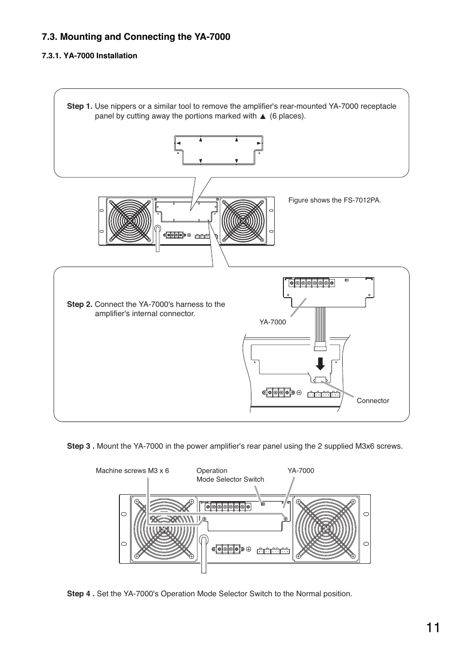 Toa YA-7000 User Manual | Page 11 / 24