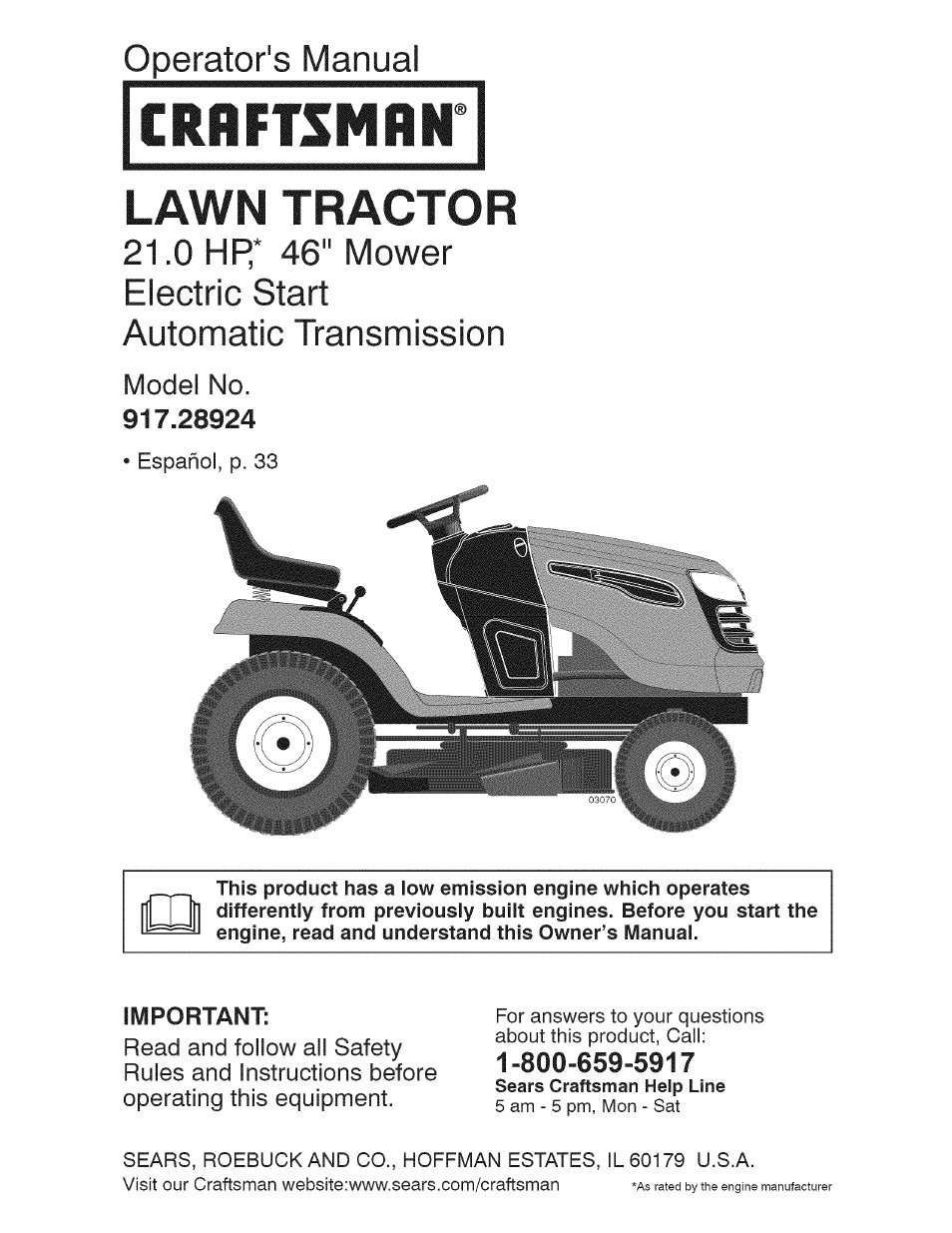 Craftsman 917.28924 User Manual | 64 pages