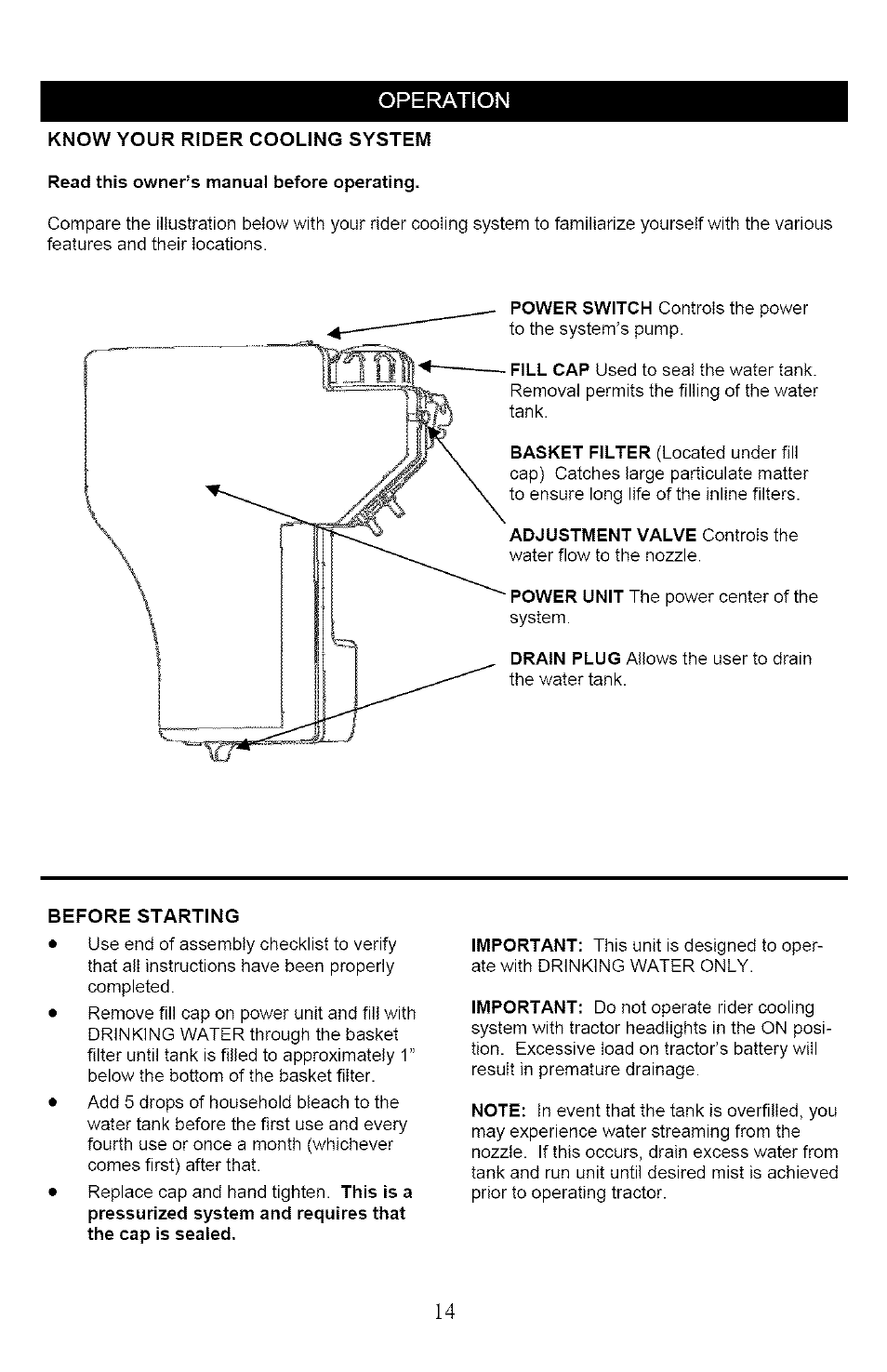 Operation | Craftsman 132.24607 User Manual | Page 14 / 20