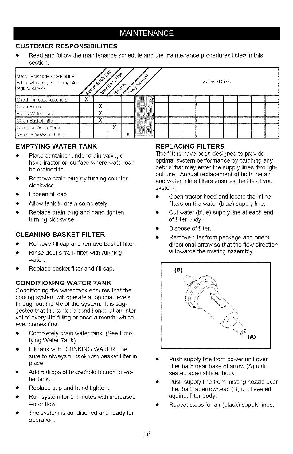 Maintenance | Craftsman 132.24607 User Manual | Page 16 / 20