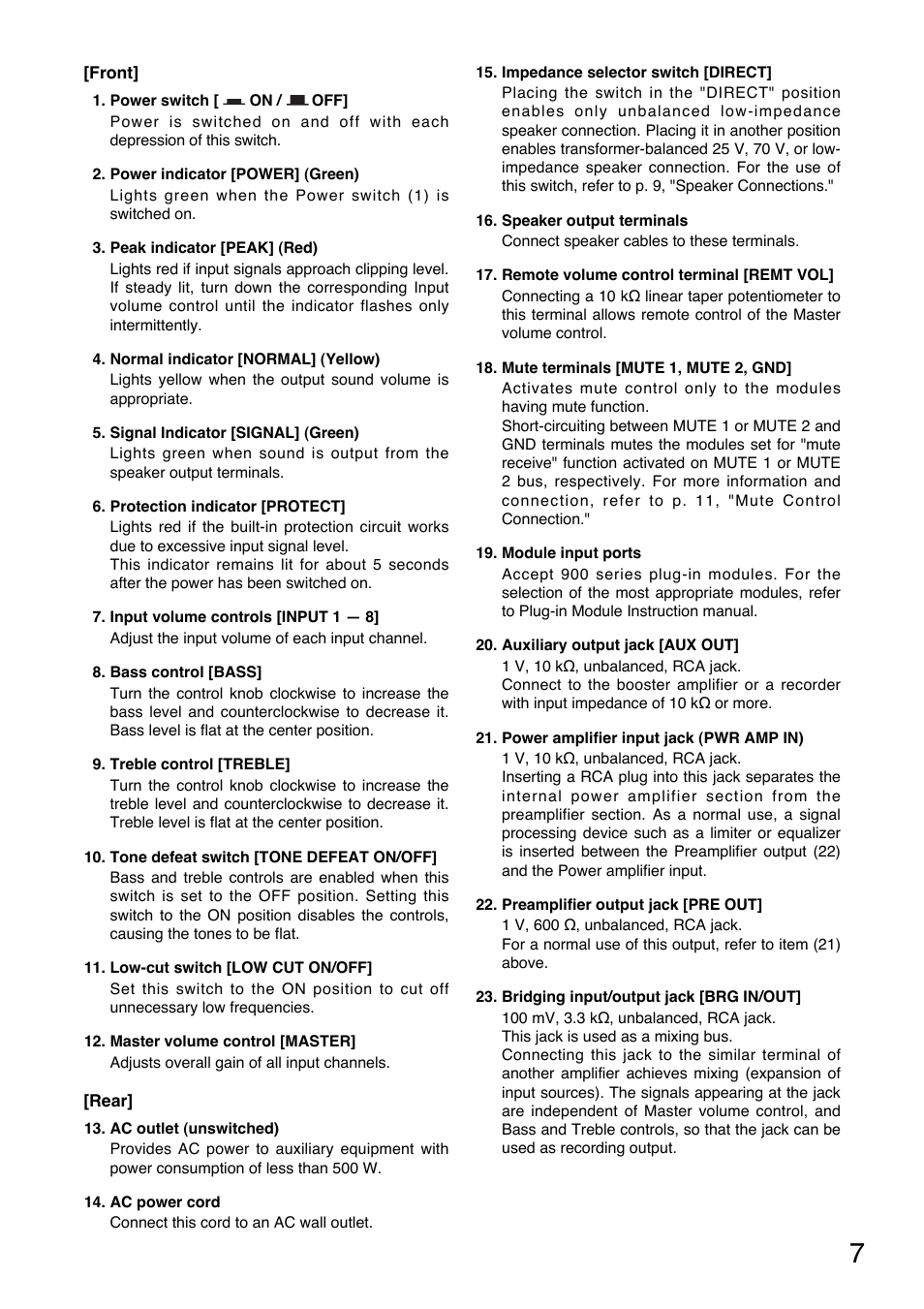 Toa A-912MK2 User Manual | Page 7 / 16
