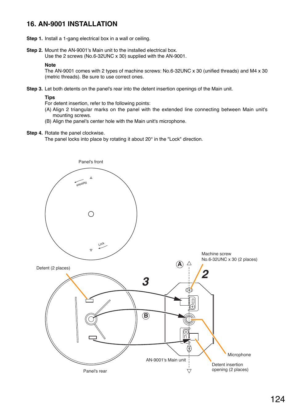 An-9001 installation | Toa A-9240SHM2 User Manual | Page 124 / 163