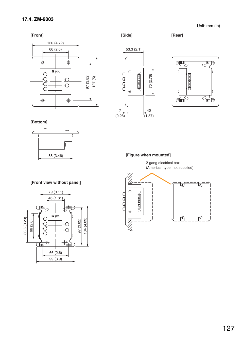 Zm-9003 | Toa A-9240SHM2 User Manual | Page 127 / 163
