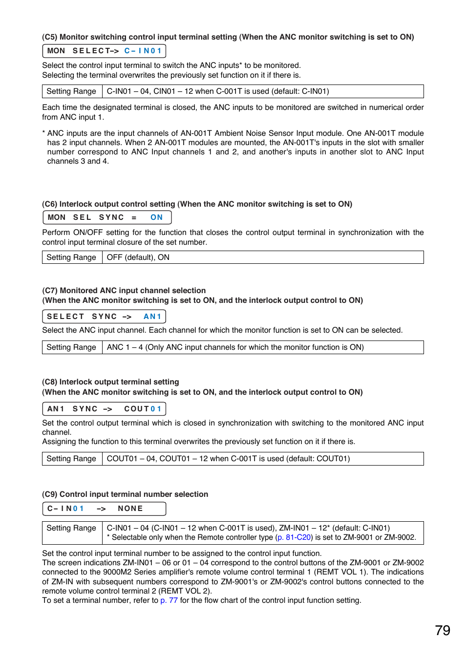 P.79-c9), P.79-c5), P.79-c7) | P.79-c8), P.79-c6) | Toa A-9240SHM2 User Manual | Page 79 / 163