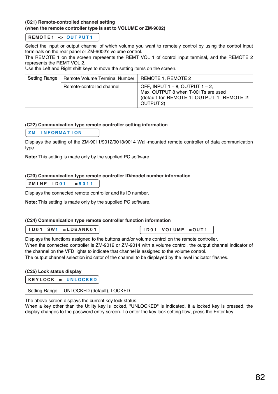 P.82-c25), P.82-c22), P.82-c21) | P.82-c23), P.82-c24) | Toa A-9240SHM2 User Manual | Page 82 / 163