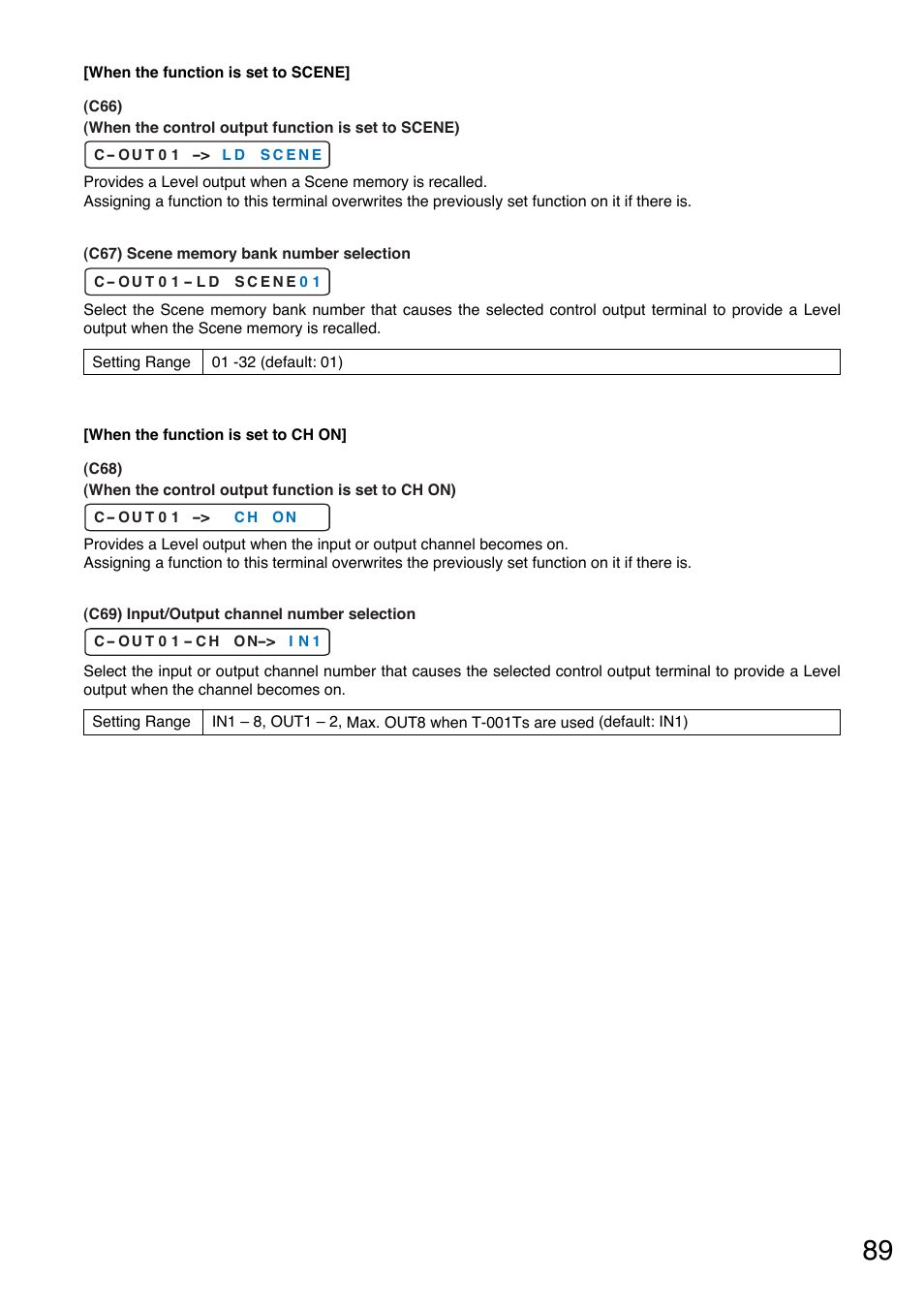 P.89-c66), P.89-c68), P.89-c67) | P.89-c69) | Toa A-9240SHM2 User Manual | Page 89 / 163