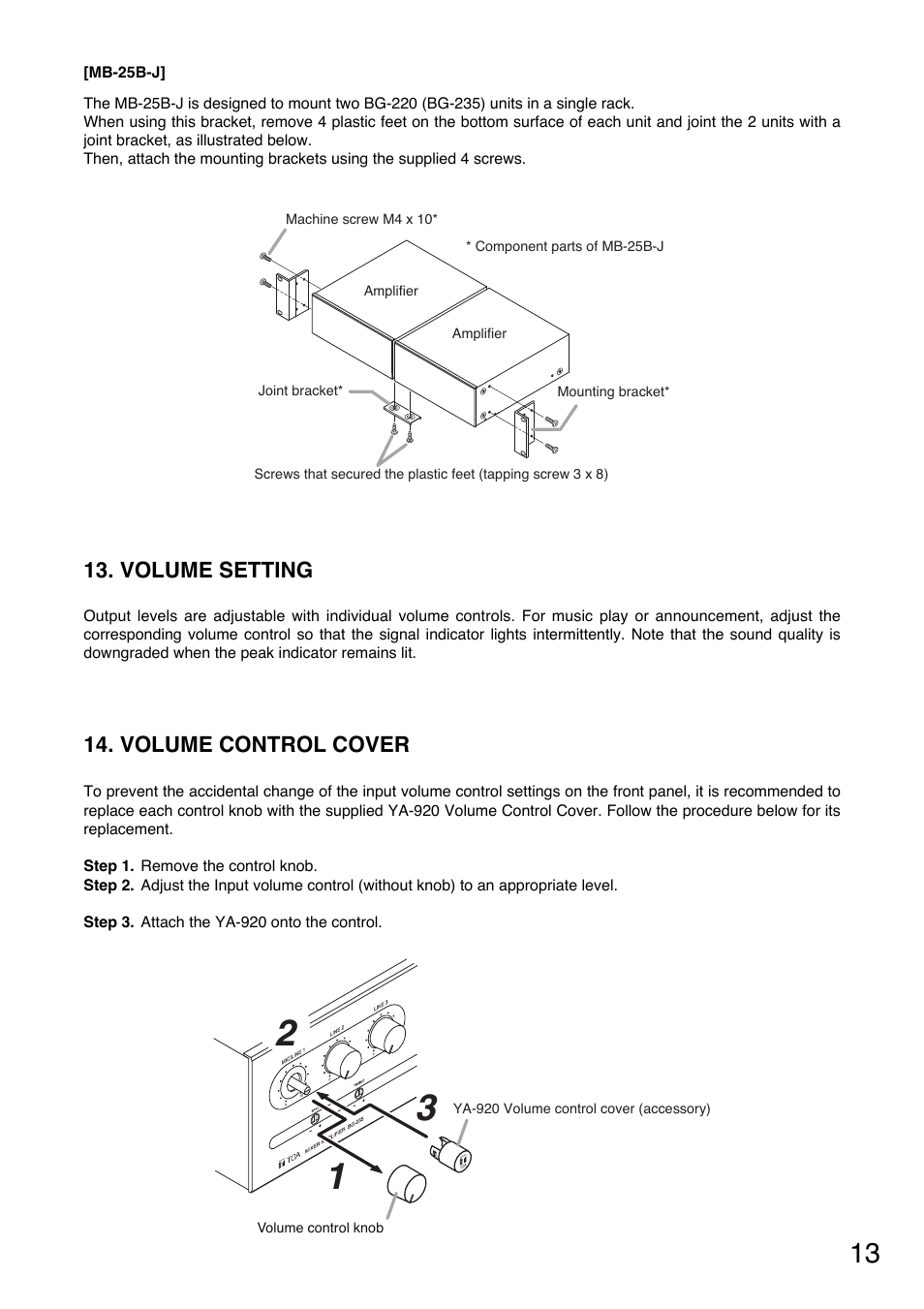 Toa BG-235 User Manual | Page 13 / 16