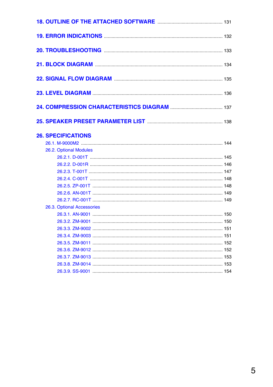 Toa M-9000M2 v.2.00 User Manual | Page 5 / 155