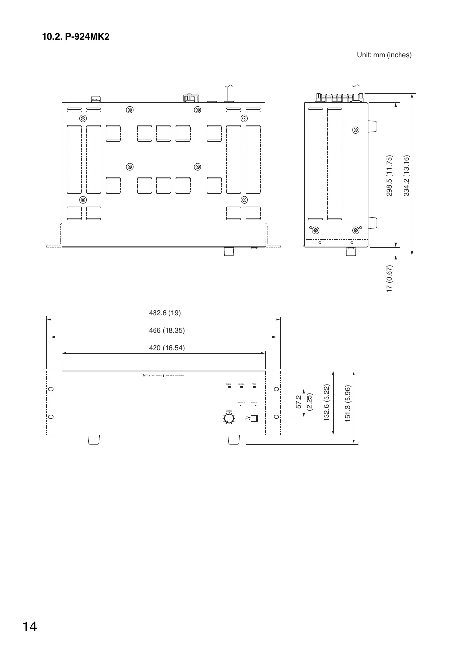 P-924mk2 | Toa P-924MK2 User Manual | Page 14 / 16