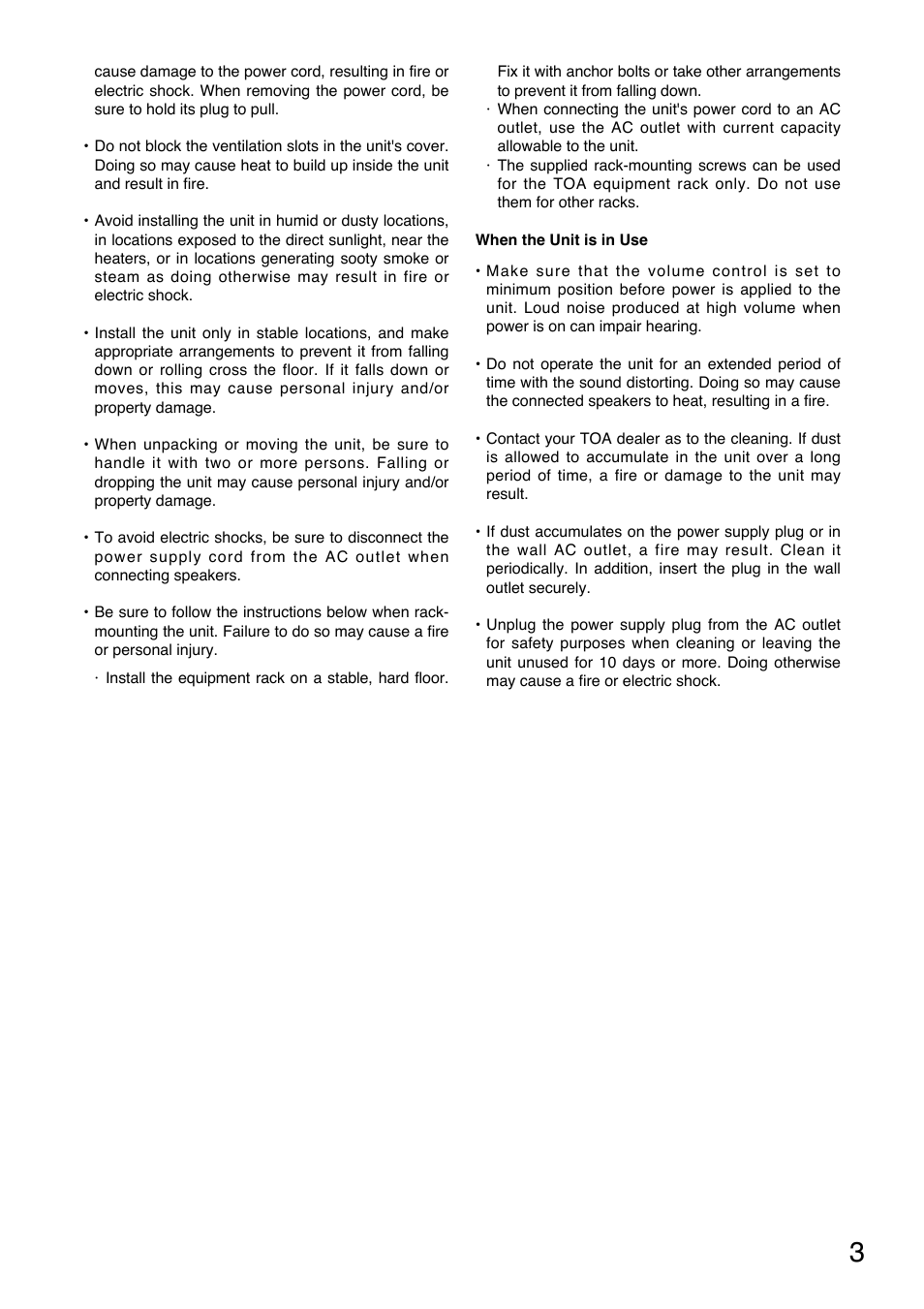 Toa PA-3640VB User Manual | Page 3 / 8