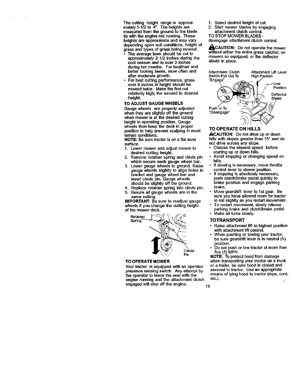 Totransport | Craftsman 917.272230 User Manual | Page 16 / 64
