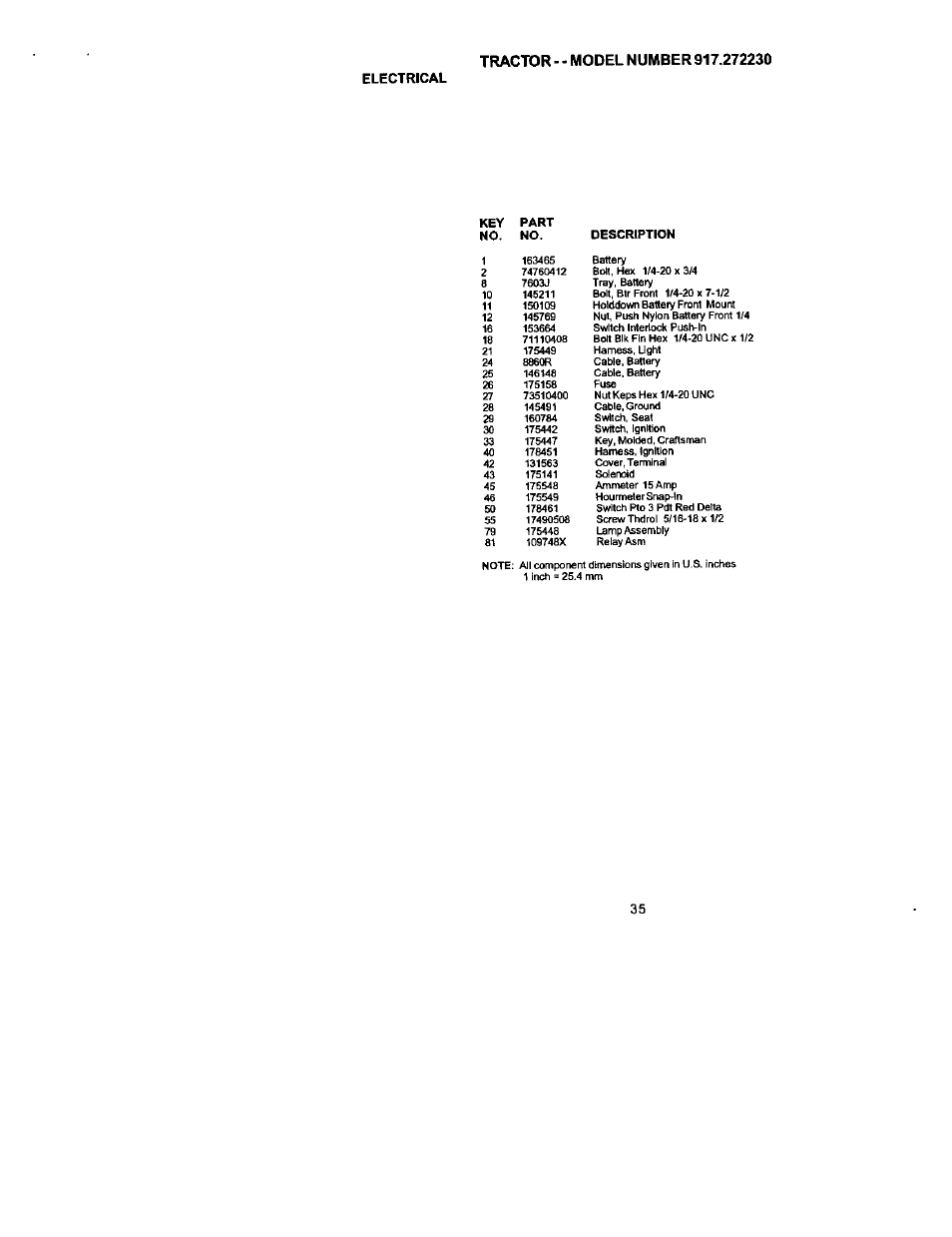 Electrical | Craftsman 917.272230 User Manual | Page 35 / 64