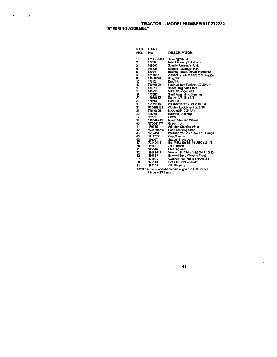 Steering assembly | Craftsman 917.272230 User Manual | Page 41 / 64